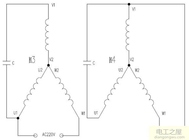 三相电机怎么接220V怎么转